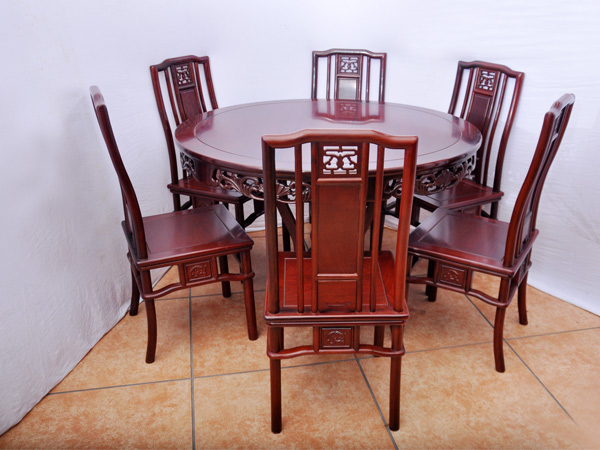 圆餐台七件套(锦隆家具)
